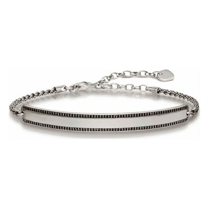 Unisex rannekorut Thomas Sabo LBA0009-643-11 Hopeinen Musta 19 cm 15-18 cm