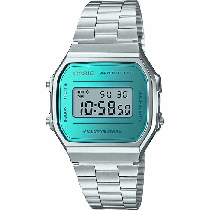 Miesten rannekellot Casio A168WEM-2EF Hopeinen