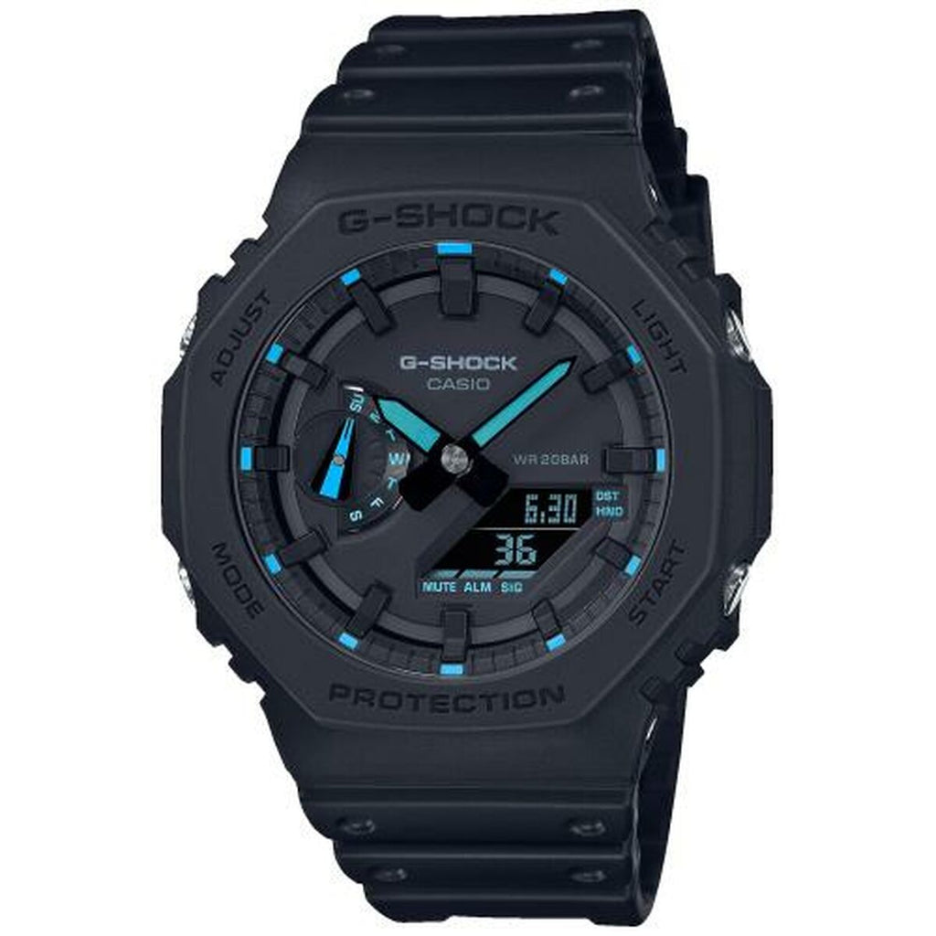 Miesten rannekellot Casio G-Shock GA-2100-1A2ER Digitaalinen Analoginen Musta