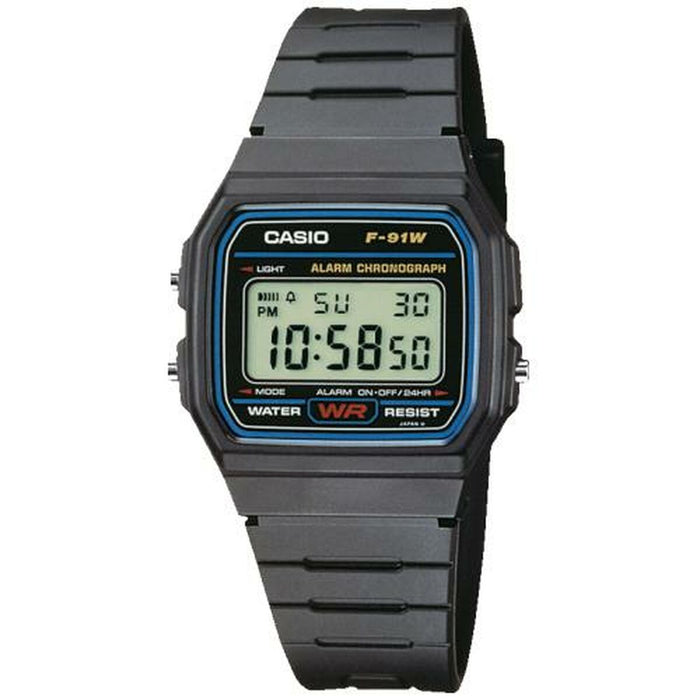 Unisex kellot Casio F-91W-1YER Musta (Ø 35 mm)