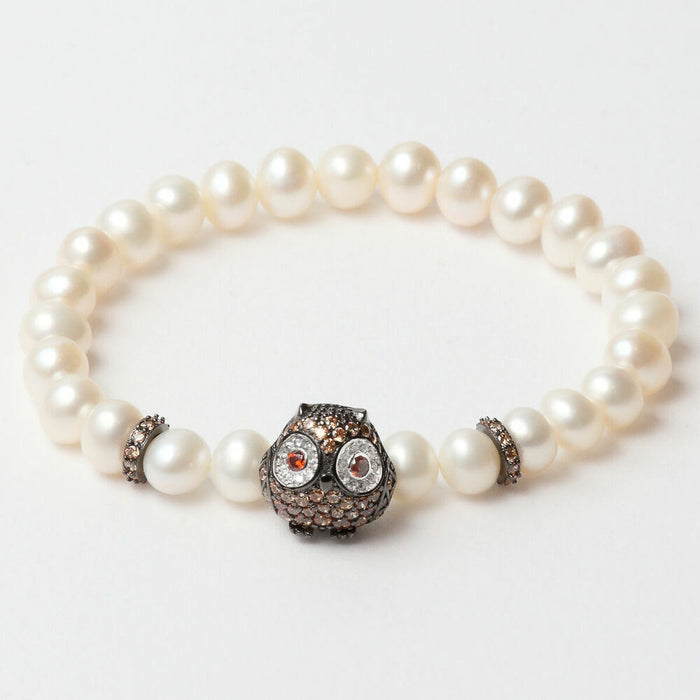 Naisten rannekorut Lancaster JLA-BR-OWL-4-WH 16 mm